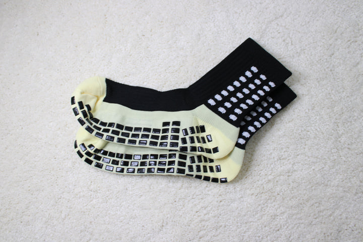 316 XI Grip Socks blue variant worn with soccer cleats